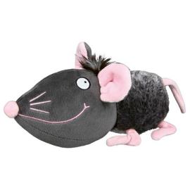 Trixie Plyšová myš šedá s rúžovými ušami 33cm