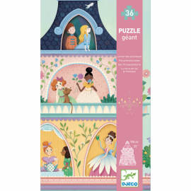Djeco Obrovské puzzle: Veža princezien 36ks