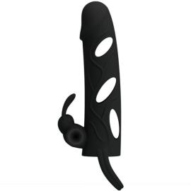 Pretty Male Vibrating Silicone Sleeve 14 cm