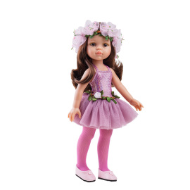 Paola Reina Oblečenie pre bábiky Ružové šaty pre Carol 32cm