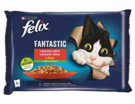 Felix Fantastic Lahodný výber so zeleninou v želé, kura a hovädzie 4x85g