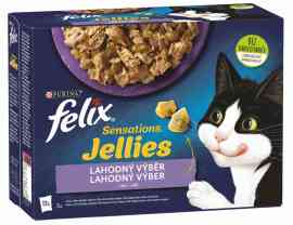 Felix Sensations Jellies Lahodný výber v želé, makrela, sleď, morka a jahňa 12x85g