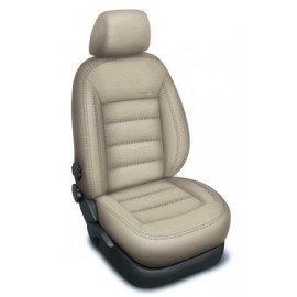 Automega Autopotahy na Audi A6, C6 od roku 2005 - 2011, kožené Authentic Leather III., Leather béžová béžová/béžová 7 2357