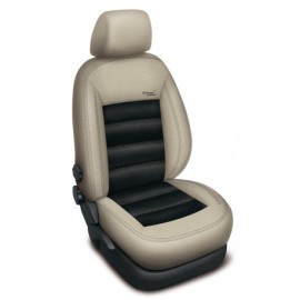 Automega Autopotahy na Nissan Pathfinder, 7 míst, od r. 2005 - 2010, kožené Authentic Leather III., Leather béžová béžová/černá 7 2591