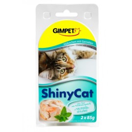 Gimpet ShinyCat konzerva krevety + kuracie 16x 2x70g