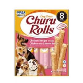 Churu Dog Rolls Chicken with Salmon wraps 8x12g