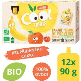 Vitabio Ovocné BIO kapsičky Cool Fruits jablko, banán a acerola 12x90g