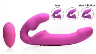 Strap U 10x Evoke Ergo-Fit Remote Control Inflatable Vibrating Silicone Strapless Strap-On - cena, srovnání