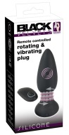 Black Velvet Remote Controlled Silicone Rotating & Vibrating Plug - cena, srovnání