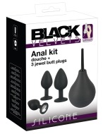 Black Velvet Anal Kit Silicone Douche + 3 Jewel Butt Plugs - cena, srovnání