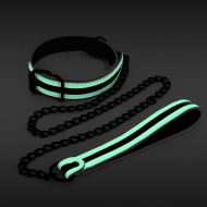 NS Novelties GLO In The Dark Bondage Collar and Leash - cena, srovnání