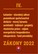 Zákony 2022 IV/A - Stavebné zákony a predpisy, Architekti a inžinieri, Pozemkové spoločenstvá - cena, srovnání