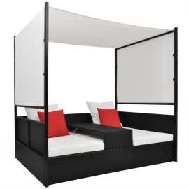 vidaXL Záhradná posteľ so strieškou 190x130 cm