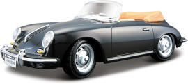 Bburago 1:24 Porsche 356 B Cabriolet Black