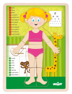 Woody Puzzle Ľudské telo - Dievča CZ - cena, srovnání