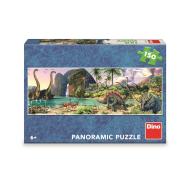 Dino Puzzle 150 Dinosaury pri jazere panoramic - cena, srovnání
