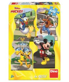 Dino Puzzle Mickey v meste 4x54
