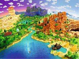 Ravensburger Puzzle Minecraft: Svet Minecraftu 1500