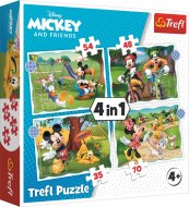 Trefl Puzzle 4v1 - Mickeyho pekný deň - cena, srovnání
