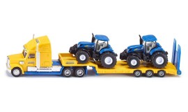 Siku Super - Ťahač s vlekom a 2 traktory New Holland 1:87