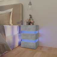 vidaXL LED nočný stolík betónovo-sivý 45x35x67 cm drevotrieska - cena, srovnání