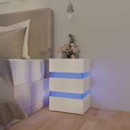 vidaXL LED nočný stolík lesklý biely 45x35x67 cm drevotrieska - cena, srovnání