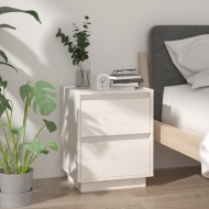 vidaXL Nočný stolík biely 40x35x50 cm masívne borovicové drevo - cena, srovnání