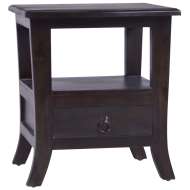 vidaXL Nočný stolík bledočierny 40x40x45 cm mahagónový masív - cena, srovnání