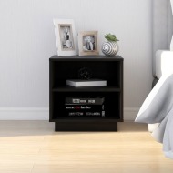 vidaXL Nočný stolík čierny 40x34x40 cm masívne borovicové drevo - cena, srovnání