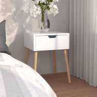 vidaXL Nočný stolík lesklý biely 40x40x56 cm drevotrieska - cena, srovnání