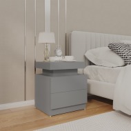 vidaXL Nočný stolík sivý 45x35x52 cm drevotrieska - cena, srovnání