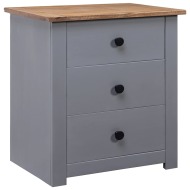 vidaXL Nočný stolík sivý 46x40x57 cm borovicové drevo Panama - cena, srovnání
