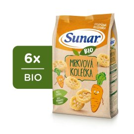 Hero Sunar BIO chrumky Mrkvové kolieska 6x45g