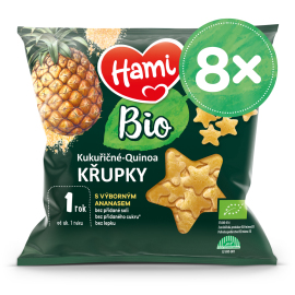 Nutricia Hami Bio quinoa chrumky s ananásom 8x20g