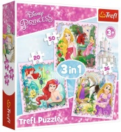 Trefl Puzzle 3v1 Rapunzel, Aurora a Ariel Disney Princess - cena, srovnání