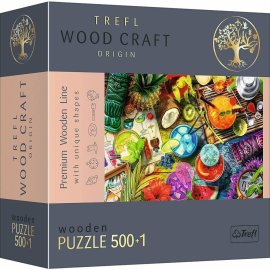 Trefl Drevené puzzle 501 - Farebné koktejly
