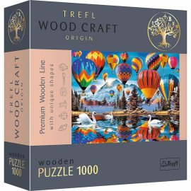 Trefl Drevené puzzle 1000 - Farebné balóny