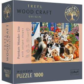 Trefl Drevené puzzle 1000 - Psie priateľstvo