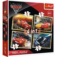 Trefl Puzzle Cars 3 - 4v1 - cena, srovnání