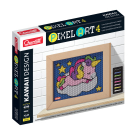 Quercetti Pixel Art 4 Kawaii Unicorn – mozaika z kolíčkov