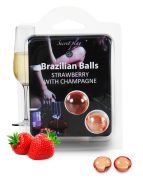 Secret Play Brazilian Balls Strawberries Champagne 2 pack - cena, srovnání
