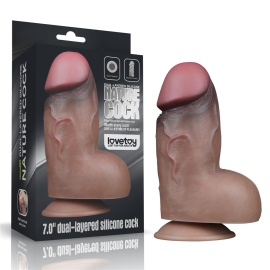 Lovetoy Dual Layered Platinum Silicone Cock 7.0"