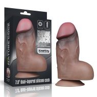 Lovetoy Dual Layered Platinum Silicone Cock 7.0" - cena, srovnání