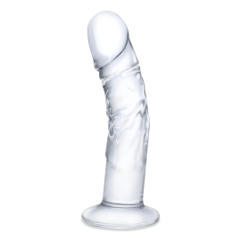 Gläs Curved Realistic Glass Dildo With Veins