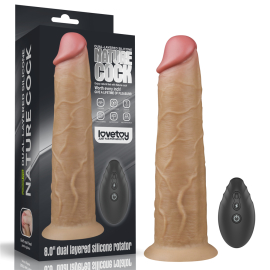 Lovetoy Dual Layered Platinum Silicone Rotator 8.0"