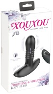 XouXou Remote Controlled Thrusting & Vibrating Butt Plug - cena, srovnání