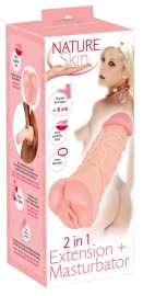 Nature Skin 2in1 Extension + Masturbator Vagina