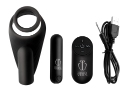 Trinity Vibes 7X Silicone C-Ring with Vibrating Taint Stimulator