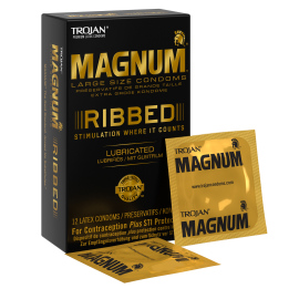 Trojan Magnum Ribbed 12ks