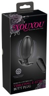 XouXou Remote Controlled Vibrating E-Stim Butt Plug - cena, srovnání